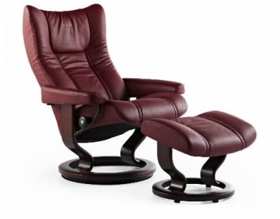 Ekornes Stressless Wing Recliner with Ottoman